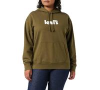 Levi's Damen Graphic Standard Hooded Sweatshirt Hoodie, Poster Logo Dark Olive, XXS