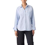 Jeansbluse LEVI'S "HARLIE BOYFRIEND SHIRT", Damen, Gr. S (36), amari stripe chambray blau 1 poplin, Web, Obermaterial: 100% Baumwolle, relaxed fit Po-bedeckend, 2-Knopf-Manschette, Blusen Jeansbluse, 