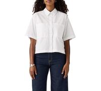 Levi's Damen Harlie Ss Cropped Shirt Hemd mit Button-Down-Kragen, Bright White, XXL