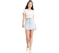 Levi's Damen High Rise Decon Iconic Boyfriend Skirt Check Ya Later (Blau) 24