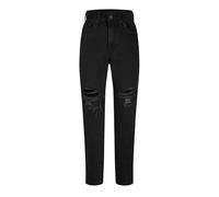 Levi's Damen High Waisted Mom Jeans, Black Destructed, 25W / 29L