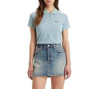 Levi's Damen Housemark Polo Shirt, Badlands Stripe Blue Surf, XS
