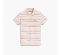 Levi's Damen Housemark Polo Shirt, Supermarket Stripe Pale Peach, M