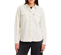 Jeansbluse LEVI'S "ESSENTIAL WESTERN" Gr. XS (32), weiß (wollweiß) Damen Blusen mit Brusttaschen Druckknöpfen (65938104-XS)