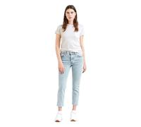 Levi's Damen Jeanshose 501 Crop – High Rise Straight Fit – Blau W25/L28