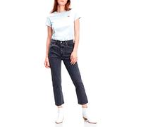 Levi's Damen Jeanshose 501 Crop High Rise, Straight Fit, Schwarz (Mesa Cabo Fade), W27/L28
