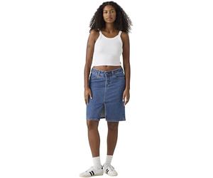 Levi's Damen Jeansrock mit Stretch-Anteil, Low Waist, Blau (Mosey Mid Stone), 31