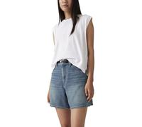 Levi's High Rise Baggy Shorts aus Leinen+ Denim Stop Flaxing Short - Blue 26