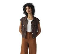 Levi's Damen Jeansweste Shrunken 90s mit Brusttaschen, ärmellos, Braun (Hot Fudge), M