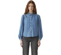 Langarmbluse LEVI'S, Damen, Gr. L (40), beige (bright mid stone), Web, Obermaterial: 62% Lyocell, 38% Baumwolle, weit taillenbedeckt, Puffärmel, Blusen, Mit Puffärmel (22240727-L) bright mid stone
