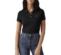 Levi's Poloshirt Housemark Polo – Damen – Slim Fit – 95% Baumwolle/5% Elasthan – Schwarz (Caviar) S