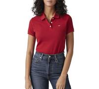 Levi's Damen Slim Housemark Polo Polohemd, Scarlet Smile, Large