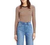 Levi's Damen Long-Sleeve Baby Tee Reanna Stripe Mole XXS
