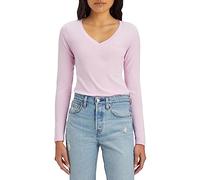 Levi's Damen Long-Sleeve V-Neck Baby Tee T-Shirt, Pink Lavender, XL