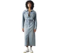 Jeanskleid LEVI'S "WESTERN DENIM MID", Damen, Gr. 34, N-Gr, feeling this, Denim/Jeans, Obermaterial: 100% Baumwolle, Kleider, Denim-Midi-Hemdkleid (89083515-34) feeling this