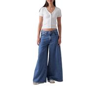 Levi's Damen Muse T-Shirt Vanilla Stripe Caviar Black XL