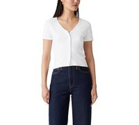 Levi's Damen Muse Tee T-Shirt mit V-Ausschnitt, gerippt, Weiß (White +), XXS