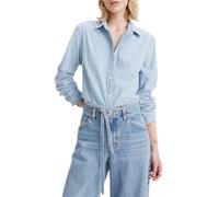 Jeansbluse LEVI'S "THE CLASSIC BW SHIRT" Gr. L, blau (dazed light stone) Damen Blusen langarm (87053927-L) dazed light stone