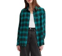 Levi's Damen Nola Oversized Shirt Hemd,James Plaid Chasm Blue,S