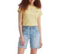 Levi's Damen Perfect Tee Cool Stripe Powdered Yellow XS