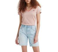Levi's Damen Perfect V-Neck T-Shirt,Indigo Stripe Terra Cotta,XXS