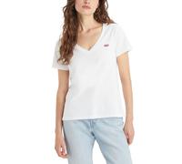 Levis T-Shirt V-Neck Perfect Tee mit Mini-Logo in Weiß M Regular Fit
