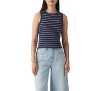 Levi's Damen Perfektes T-Shirt mit V-Ausschnitt Jules Stripe Navy Blue L