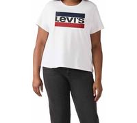 T-Shirt LEVI'S PLUS "LSE_ PL PERFECT TEE", Damen, Gr. XXXL (54/56), weiß, Single Jersey, Obermaterial: 100% Baumwolle, bedruckt, regular fit normal, Rundhals, angesetztes Bündchen, Shirts T-Shirt, mit