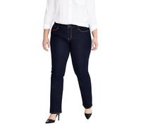 Straight-Jeans LEVI'S PLUS "314 Shaping Straight" Gr. 16 (46), Länge 34, blau (rinsed) Damen Jeans Gerade in Baumwoll-Stretch (52737146-16)