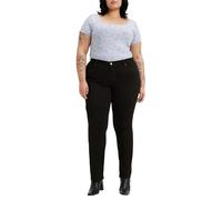 Straight-Jeans LEVI'S PLUS "314 Shaping Straight" Gr. 22 (52), Länge 32, schwarz (soft black) Damen Jeans (61337817-22) soft black