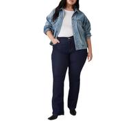 Bootcut-Jeans LEVI'S PLUS "315" Gr. 20 (50), Länge 34, blau (rinsed), Damen, Denim/Jeans, Obermaterial: 80% Baumwolle, 19% Polyester, 1% Elasthan, Jeans, Shaping (66615256-20) rinsed