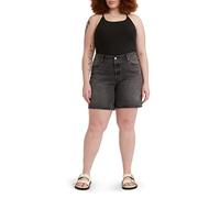 Levi's Damen Plus Size 501 90s Shorts Denim Shorts Black Worn In (Schwarz) 24