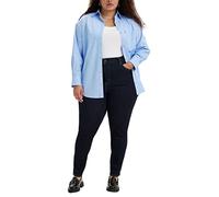 Skinny-fit-Jeans LEVI'S PLUS "721 PL HI RISE SKINNY", Damen, Gr. 20 (52), Länge 34, blau (schwarz indigo rinse), Denim/Jeans, Obermaterial: 85% Baumwolle, 7% Lyocell, 6% Elastomultiester, 2% Elasthan,