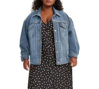 Jeansjacke LEVI'S PLUS "TRUCKER" Gr. XXXL (50/52), blau (mid, blue) Damen Jacken (29065427-XXXL)