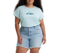 Levi's Damen Plus Size Graphic Authentic Tee T-Shirt, Mountain Top Crystal Blue, 1XL