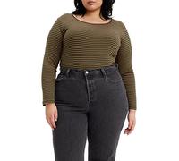 Levi's Damen Plus Size Honey Long-Sleeve Top, Julip Stripe Mole, 1XL
