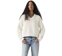 Levi's Damen Pullover Reese mit V-Ausschnitt, Relaxed Fit, Cremefarben (Tofu), L