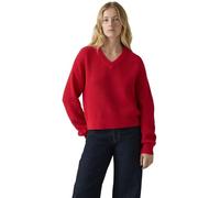 Levi's Damen Reese Pullover mit V-Ausschnitt True Red Cotton Red L