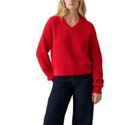 Levi's Damen Pullover Reese mit V-Ausschnitt, Relaxed Fit, Rot (True Red), S
