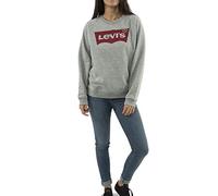 Levi's Damen Relaxed Graphic Crew Sweatshirt, Fleece Batwing Smokestack Htr, XXS