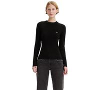 Levi's Damen Rundhals-Rippstrickpullover Caviar Rib Black M