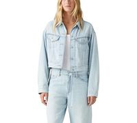 Levi's Damen Shrunken '90s Jacke aus Leinen Denim Luxury Trip Blue S