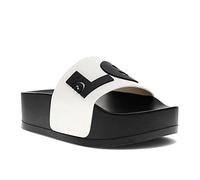 Levi's Damen Split Logo Platform Slide Schiebe-Sandalen, Schwarz/Weiß, 41.5 EU