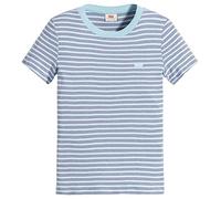 Levi's Damen Ss Rib Baby Tee T-Shirt, Meta Stripe Airy Blue, XS