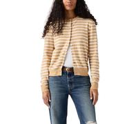 Levi's Damen Superweicher Cardigan mit Rundhalsausschnitt Paris Stripe Curds Whey Triblend Neutral M