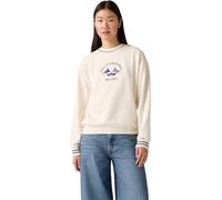 Levi's Damen Sweatshirt Graphic Heritage Sport Crewneck aus Baumwolle, Standard Fit, Cremefarben (Crew Regatta Flags E), XS