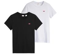Levi's Damen T-Shirt, 2er Pack - Perfect Tee, Rundhals, Baumwolle Schwarz/Weiß / S S Mehrfarbig