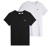Levi's Damen T-Shirt, 2er Pack - Perfect Tee, Rundhals, Baumwolle Schwarz/Weiß XL