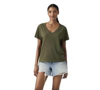 Levi's Damen T-Shirt mit V-Ausschnitt, Standard Fit, Grün (Deep Depths), L