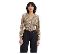 Levi's Damen Tamara LS Blouse Neutrals, Stella Leopard Almon, XS EU